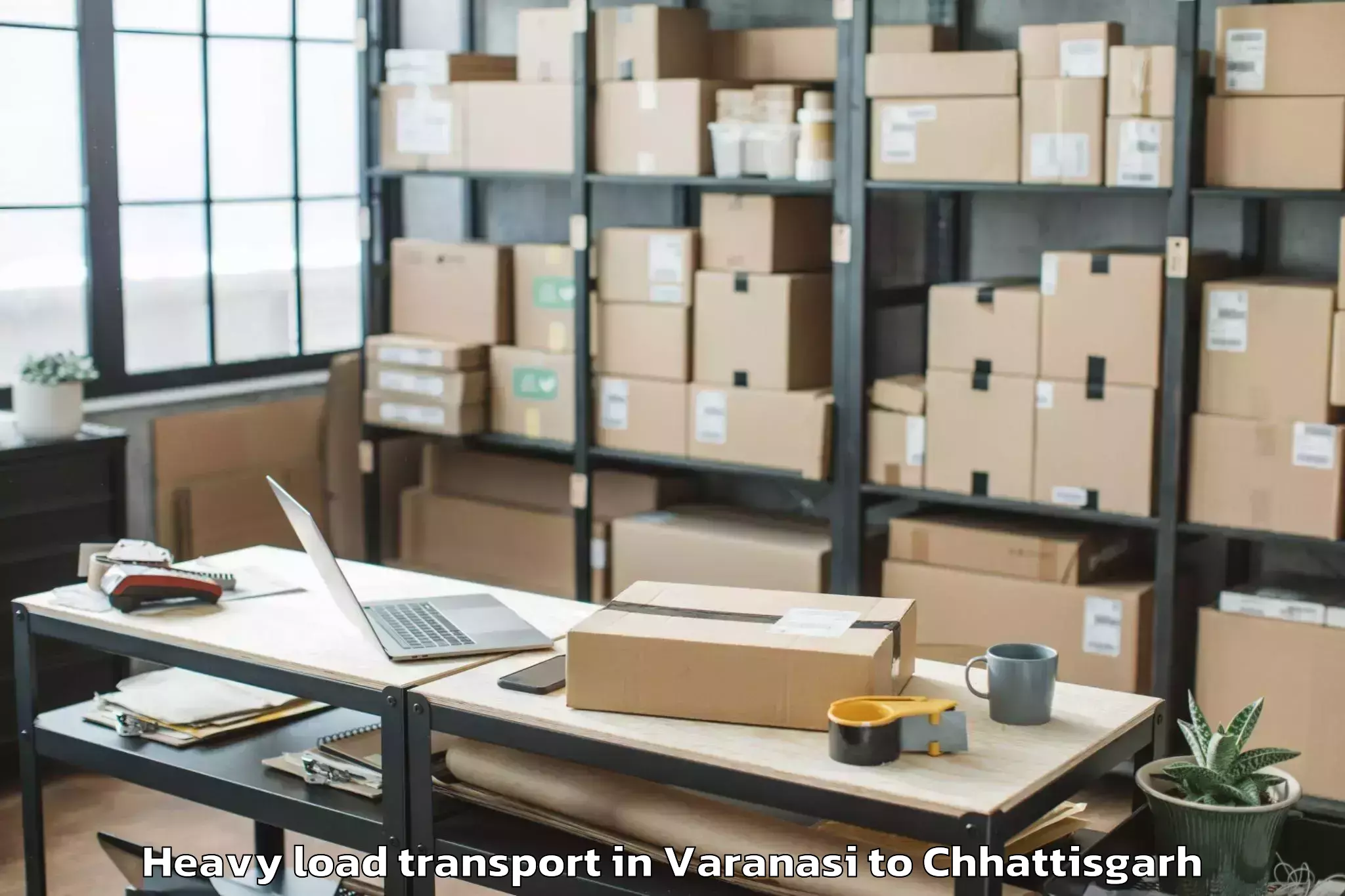 Affordable Varanasi to Gharghoda Heavy Load Transport